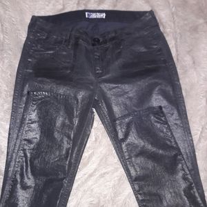 Hudson jeans black waxed